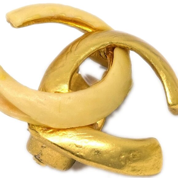 Chanel CC Earrings Clip-On Gold 00T 193008 - Picture 2 of 4